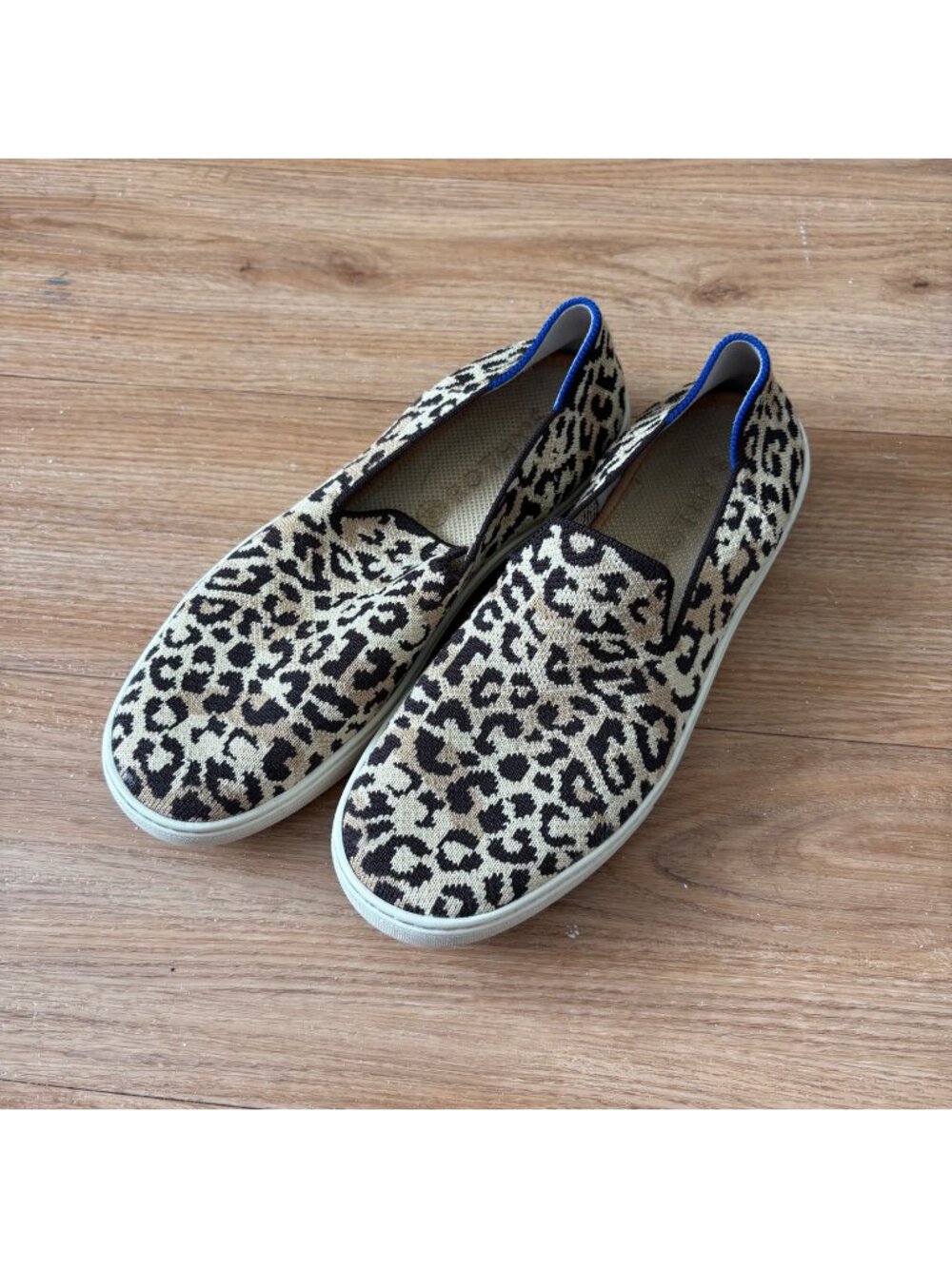 Rothy’s Slip On Loafer Sneakers Camo Cat Leopard Women’s Size 9
